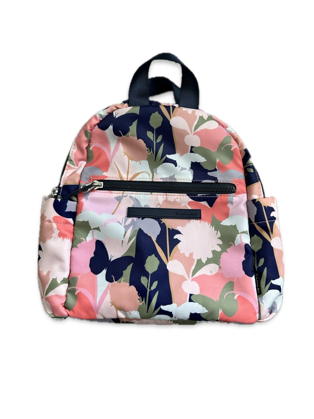 TAHARI  small, lightweight backpack with floral & butterfly print